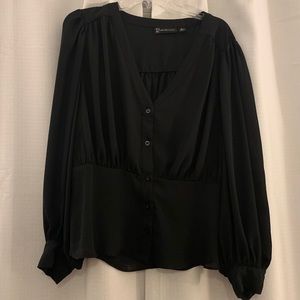 NY+CO poly black blouse